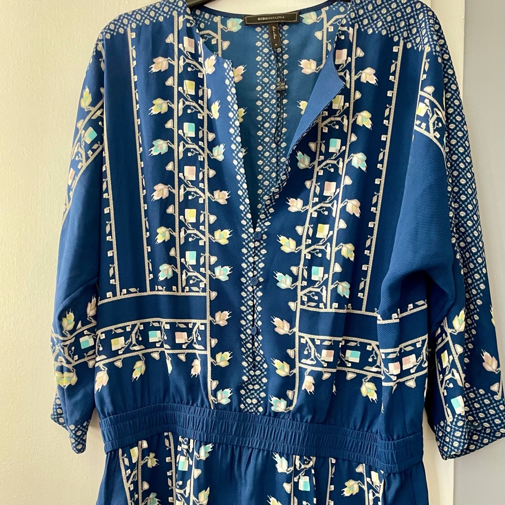 BCBG navy blue romper